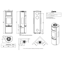 HETA Scan-Line 900B mit Seitenscheiben Kaminofen 6,8 kW