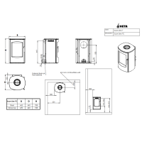 HETA Scan-Line 7C Wandh&auml;ngender Kaminofen 4,5 kW