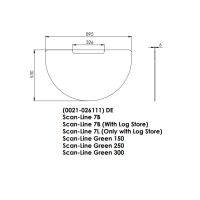 HETA Glasvorlegeplatte SL-7B/green 150/250/300