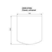 HETA Glasbodenplatte Classic 920 x 1042 mm
