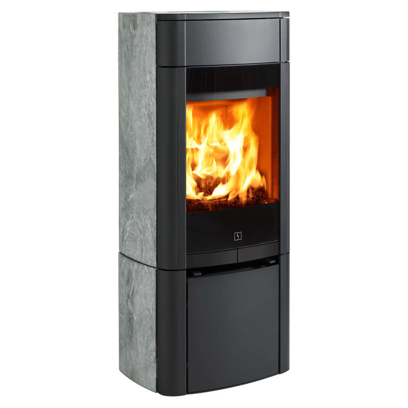 Kaminofen Scan 65-3 / 65-4 mit Specksteinverkleidung und 6 kW