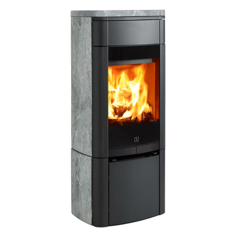 Kaminofen Scan 65-3 / 65-4 mit Specksteinverkleidung und 6 kW