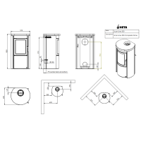 HETA Scan-Line 500 Keramik Kaminofen 6 kW