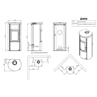 HETA Scan-Line 520B Keramik Kaminofen 6 kW