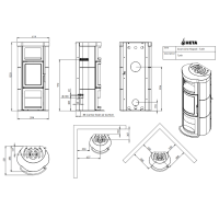 HETA Scan-Line Turin Keramik Kaminofen 6 kW