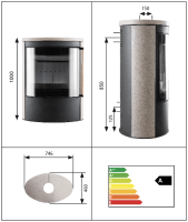 Kaminofen Novaline Nero 8 kW