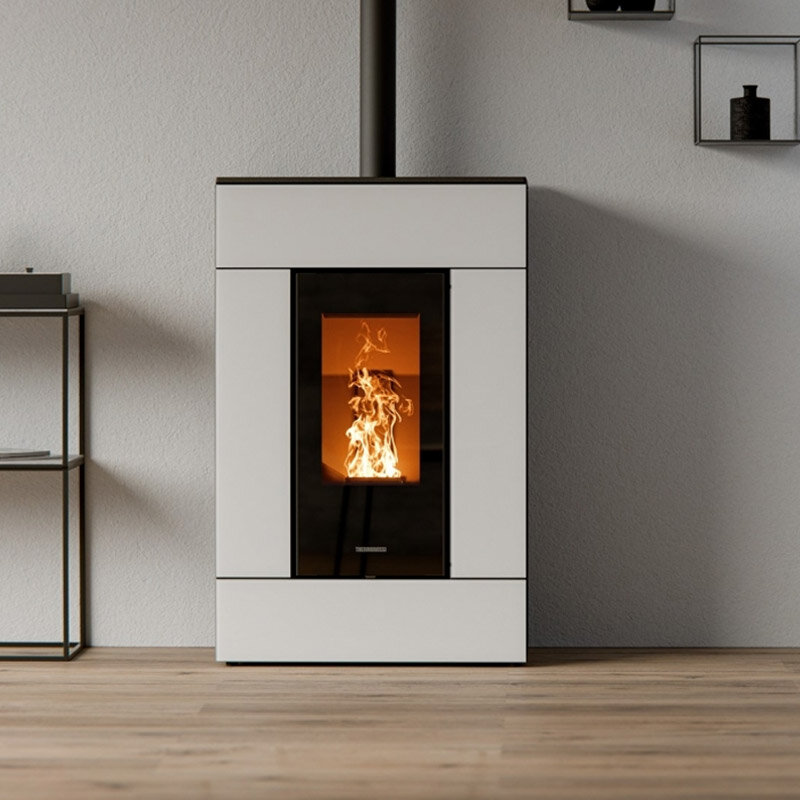 Thermorossi Pelletofen SlimQuadro Lumia Cristallo mit 10,2 kW