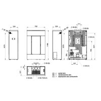 Thermorossi Pelletofen SlimQuadro Lumia Cristallo mit 10,2 kW