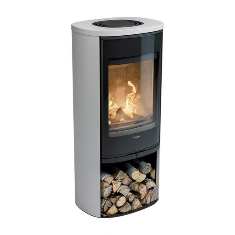 Contura 910 Style  schwarz, Speckstein, Glasfront 6 kW