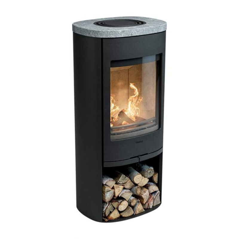 Contura 910 Style  schwarz, Speckstein, Glasfront 6 kW