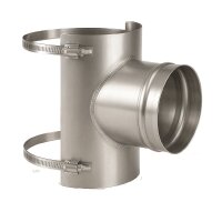 Edelstahlschornstein TR 90° T-Stück /...