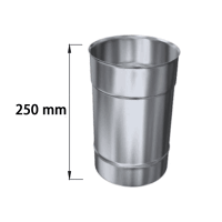 Edelstahlschornstein Längenelement 250 mm Einwandig...