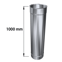 Edelstahlschornstein Längenelement 1000 mm Einwandig...
