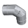 Edelstahlschornstein Bogen 90° mit Revision Einwandig DN 80 - 300 mm