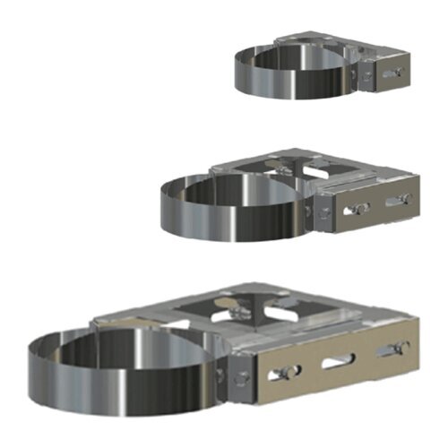 Edelstahlschornstein Wandhalter einwandig verstellbar DN 100 mm - 200 mm