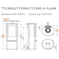 TermaTech TT23RG Kaminofen Stahl schwarz 5,6 kW