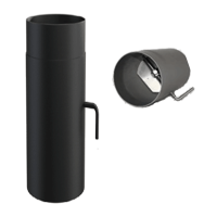 Rauchrohr Ofenrohr Längenelemente mit Drosselklappe...