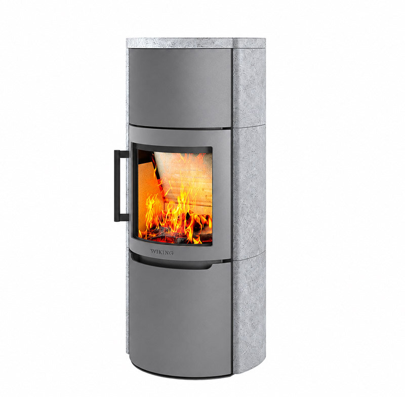 Kaminofen Wiking Mala 6 - 4,5 kW mit wählbarer Verkleidung in Grau oder Schwarz