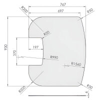 TermaTech Glasvorlegeplatte für Kaminofen TT30 Serie EU