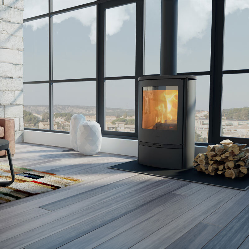 Kaminofen Lotus Jubilee 35 mit 7,2 kW in verschiedenen Verkleidungen erhältlich