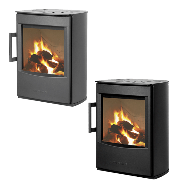 Kaminofen Wiking Mini 2 auf Sockel 4,5 kW – in Schwarz oder Grau