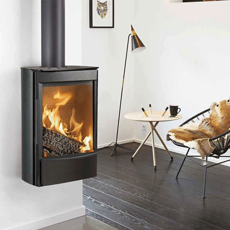 Kaminofen Wiking Miro 2+ / 4,9 kW in verschiedenen Ausführungen, Grau oder Schwarz