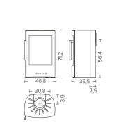 Kaminofen Wiking Miro 2+ / 4,9 kW in verschiedenen Ausf&uuml;hrungen, Grau oder Schwarz