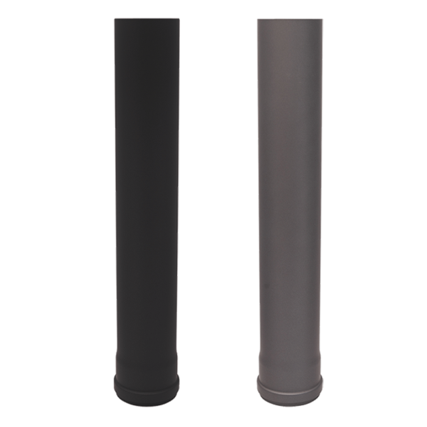 Pelletrohr Rauchrohr Längenelement 1000 mm Senotherm schwarz / gussgrau