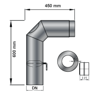 Rauchrohr Ofenrohr Set2 geschliffen Senotherm schwarz