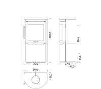 Kaminofen Wiking Mala 4 - 4,5 kW Naturstein mit...