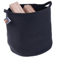 TermaTech Holzkorb Schwarz Baumwolle/Polyester –...
