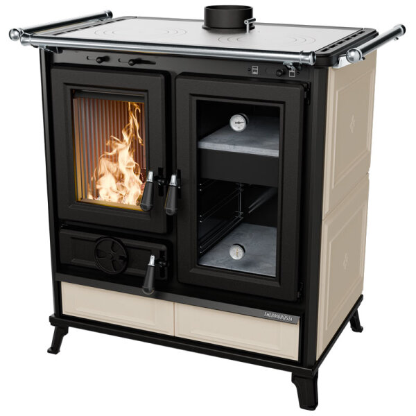 Thermorossi Melissa Evo Küchenofen Maiolica Keramik & Doppelbackfach 8,2 kW