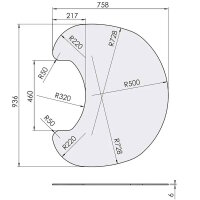 TermaTech Glasvorlegeplatte für Kaminöfen Serie...