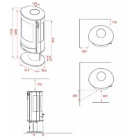 Kaminofen Lotus Liva 7 G mit Seitenscheiben und 5 kW