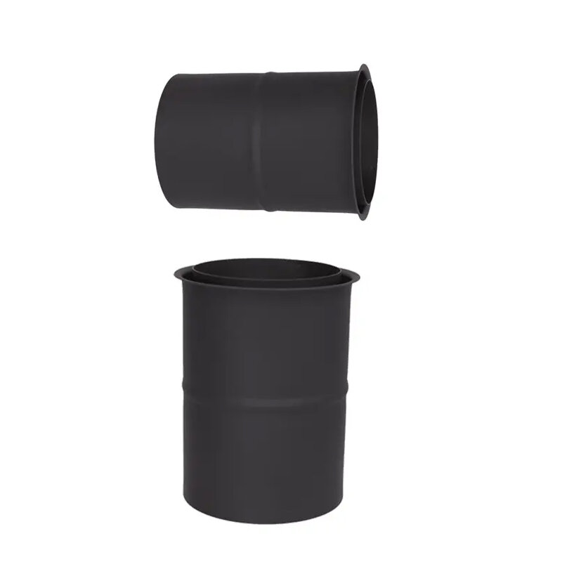Wandfutter doppelt für Pelletofenrohr Senotherm schwarz