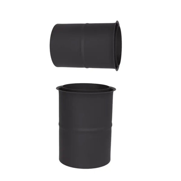 Wandfutter doppelt für Pelletofenrohr Senotherm schwarz