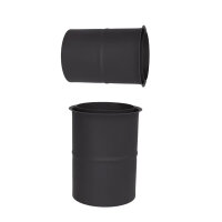 Wandfutter doppelt für Pelletofenrohr Senotherm schwarz