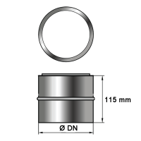 Wandfutter doppelt für Pelletofenrohr Senotherm schwarz