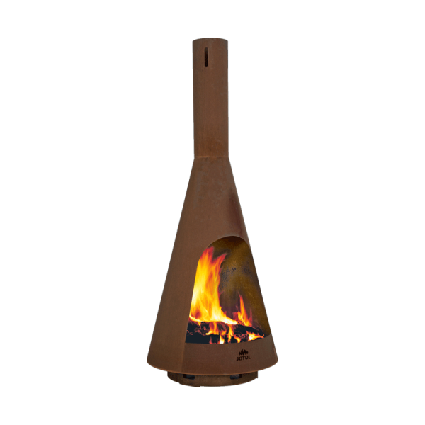 Jøtul Frøya Corten Terrassenofen – Offene Feuerstelle für Garten & Terrasse