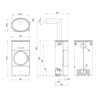 Kaminofen Austroflamm Clou Compact Cook mit Gusskochplatte 6 kW