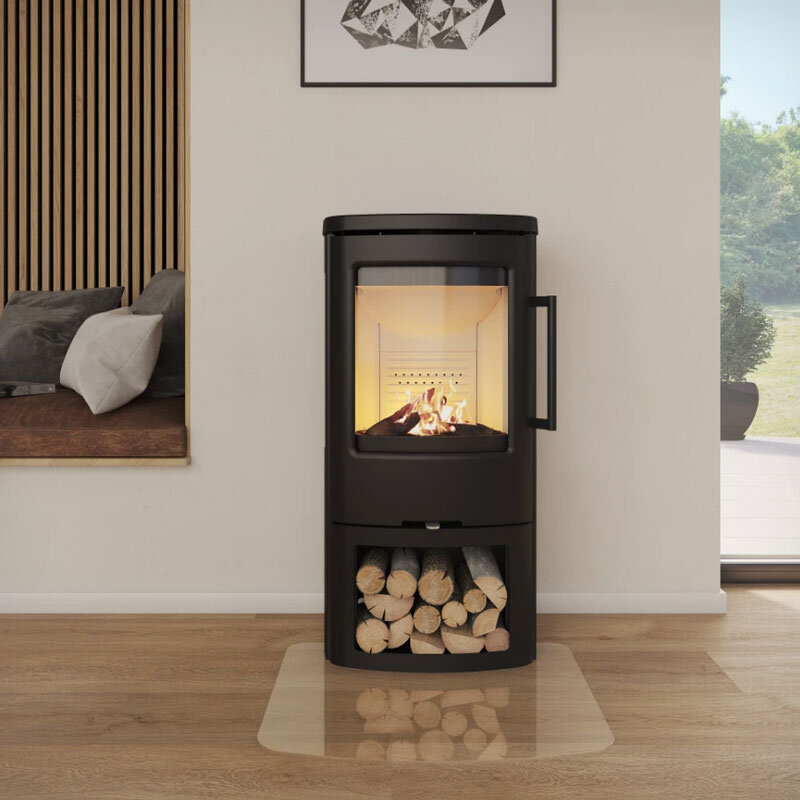 TermaTech TT44G Kaminofen mit Seitenscheiben Stahl schwarz 4,8 kW