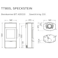 TermaTech TT80S Kaminofen Speckstein 5,5 kW