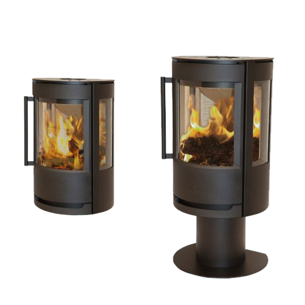 Kaminofen Wiking Luma 1 7,0  kW mit Seitenscheiben – Schwarz oder Grau