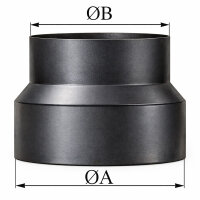 Rauchrohr Ofenrohr Reduzierung Senotherm konisch schwarz