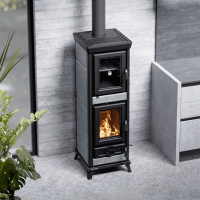 Thermorossi Agnese EVO 5 Stone – Speckstein Küchenofen mit 7,3 kW, Backofen & Gusseisen-Feuerraum