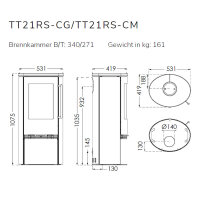 TermaTech TT21RS-CG Kaminofen Grey TermaStone 5 kW