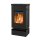 Thermorossi Zen W Stahl schwarz mit Holzfach