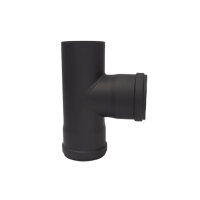 Pelletrohr Rauchrohr T- Stück mit Kondensatschale...