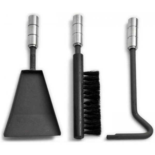 TermaTech Kaminbesteck für Kaminöfen mit Holzfachtür (für Serie TT20, TT21, TT23, TT30, TT55, TT80)