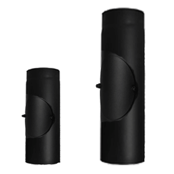 Rauchrohr Ofenrohr DN 150 mm Längenelemente mit Revision Senotherm schwarz